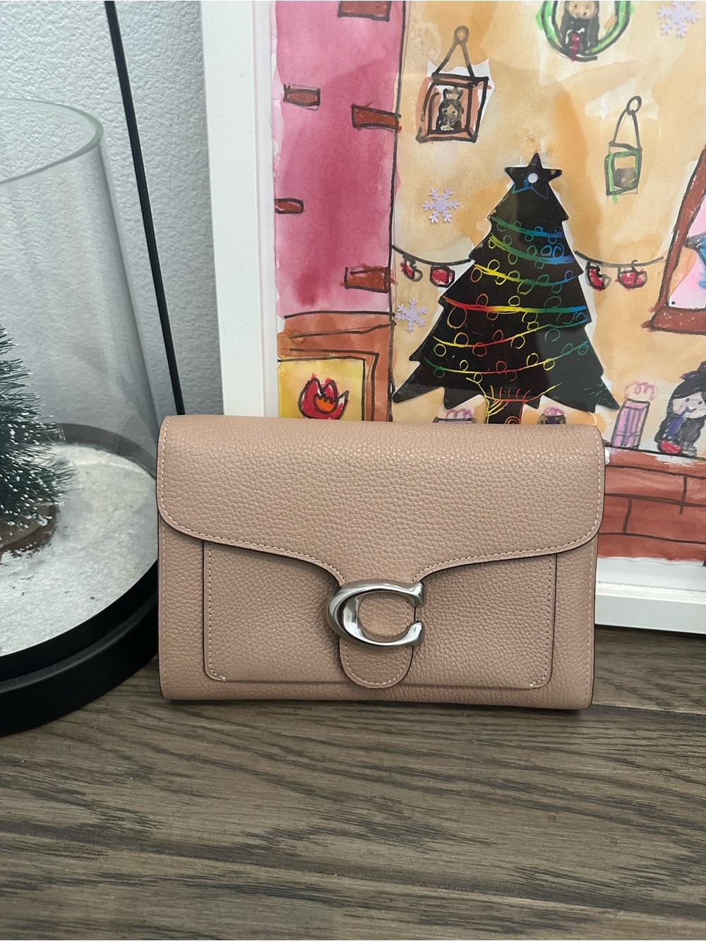 NWT Coach Tabby Chain Clutch Crossbody Pebbled Leather WOC 89364